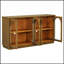 Grande armoire de rangement à 4 portes avec portes en verre, armoire arquée avec tablettes réglables pour la cuisine, la salle à manger et le salon