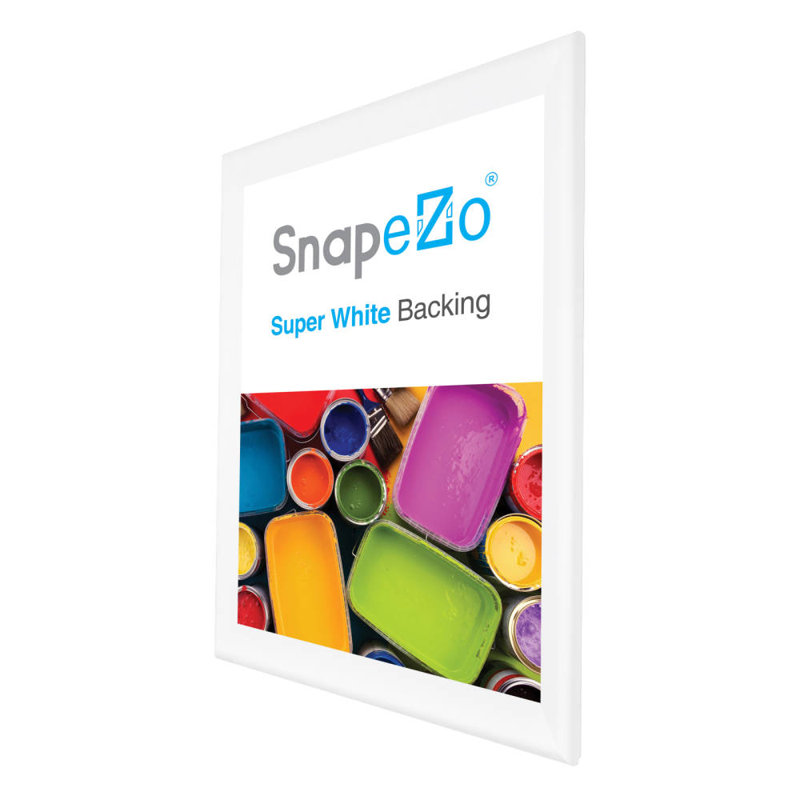 Cadre en aluminium Snapezo Snap Frame, Blanc, 34 po x 48 po