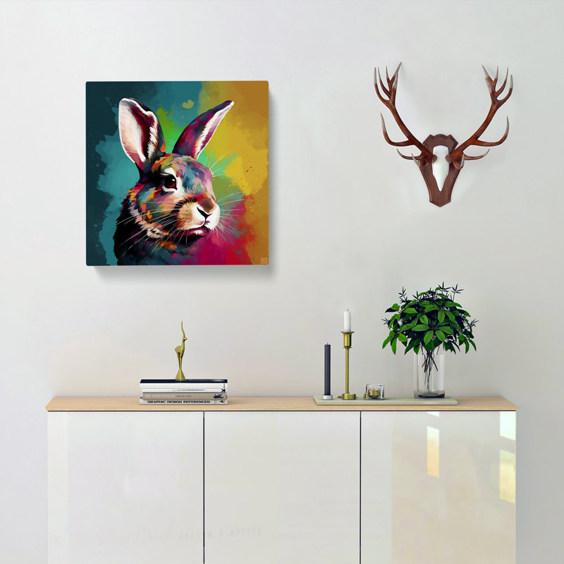 Rabbit No.5 - Wrapped Canvas, 50cm H x 50cm W x 3cm D
