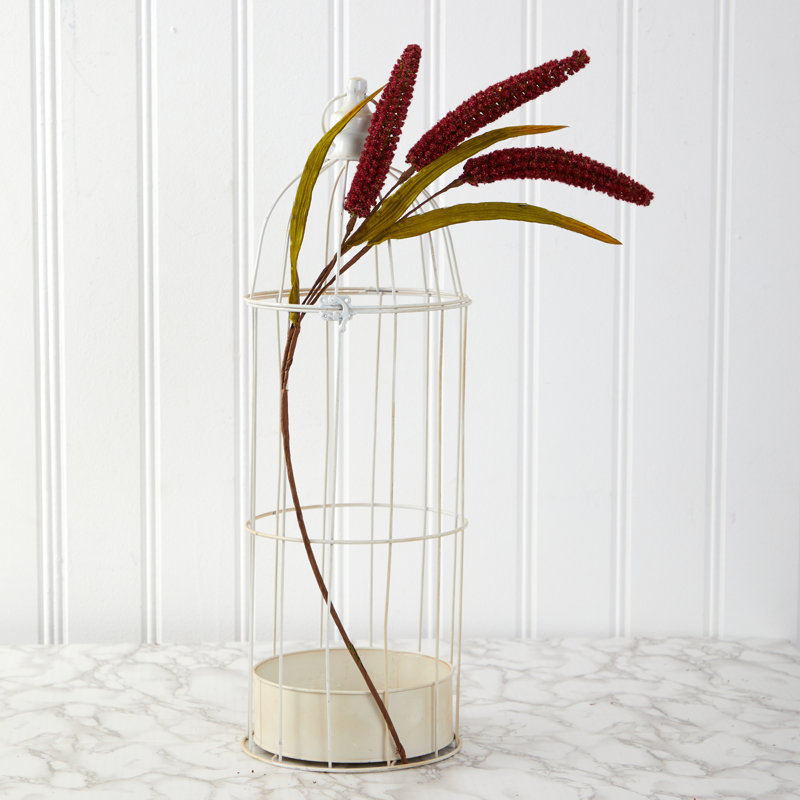 Fleur artificielle récolte 30 po sorghum (ensemble de 12), Bourgogne