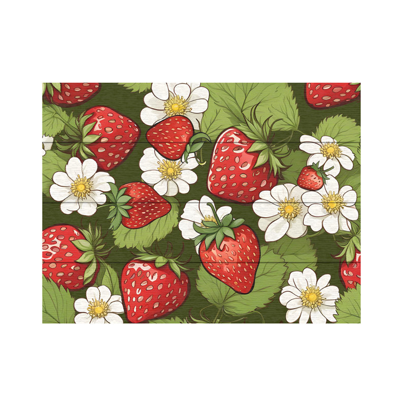 Tina Lavoie Summer Berries Wood Slat Art, H 18 po x l 22 po