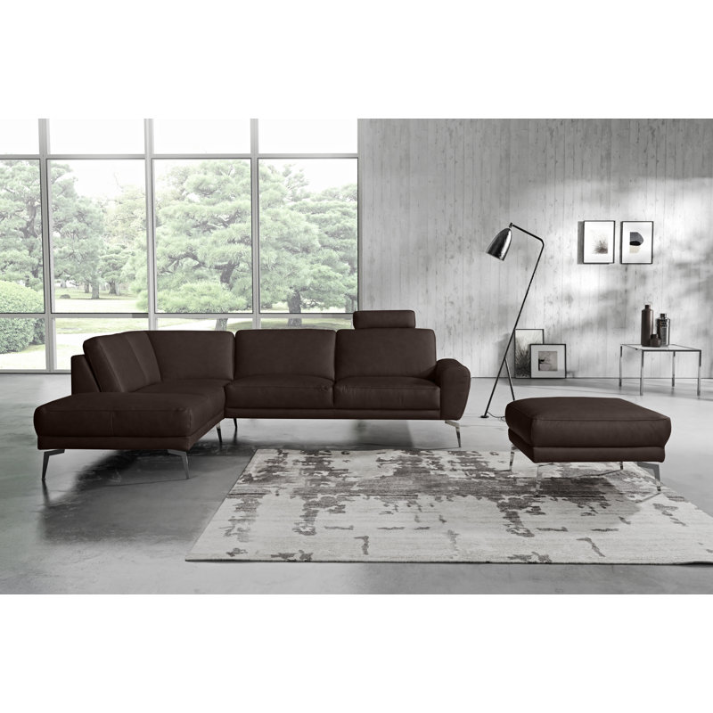 Kilmarnock 96cm Wide Square Solid Colour Footstool Ottoman, Chocolate