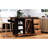 55.5 - Inch Rolling Kitchen Island With Drop Leaf, Power Outlet, Storage Drawers, And Wheels, Black, For Home Dining-380826932