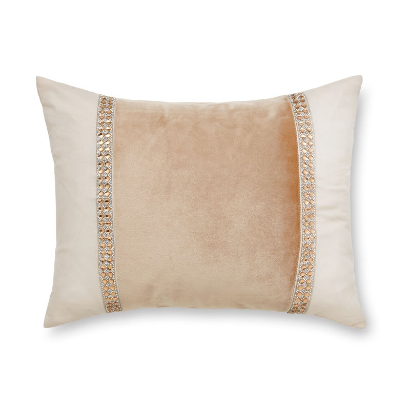 Velvet Diamante Glamour Filled Cushion