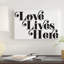« love lives here », art textuel sur toile-72222296-72222302-32895849