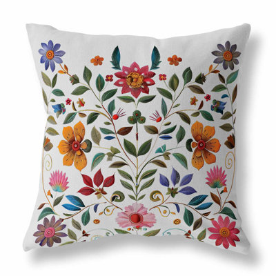 Symmetrical Flora Indoor/Outdoor Pillow