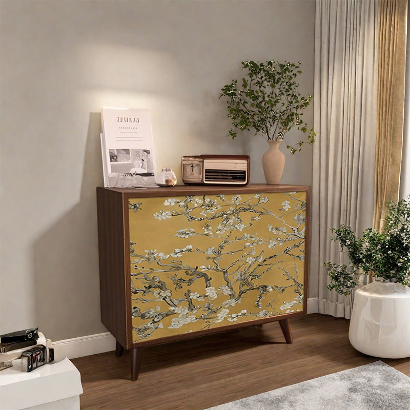 Armoire de rangement décorative simple en pin élégant
