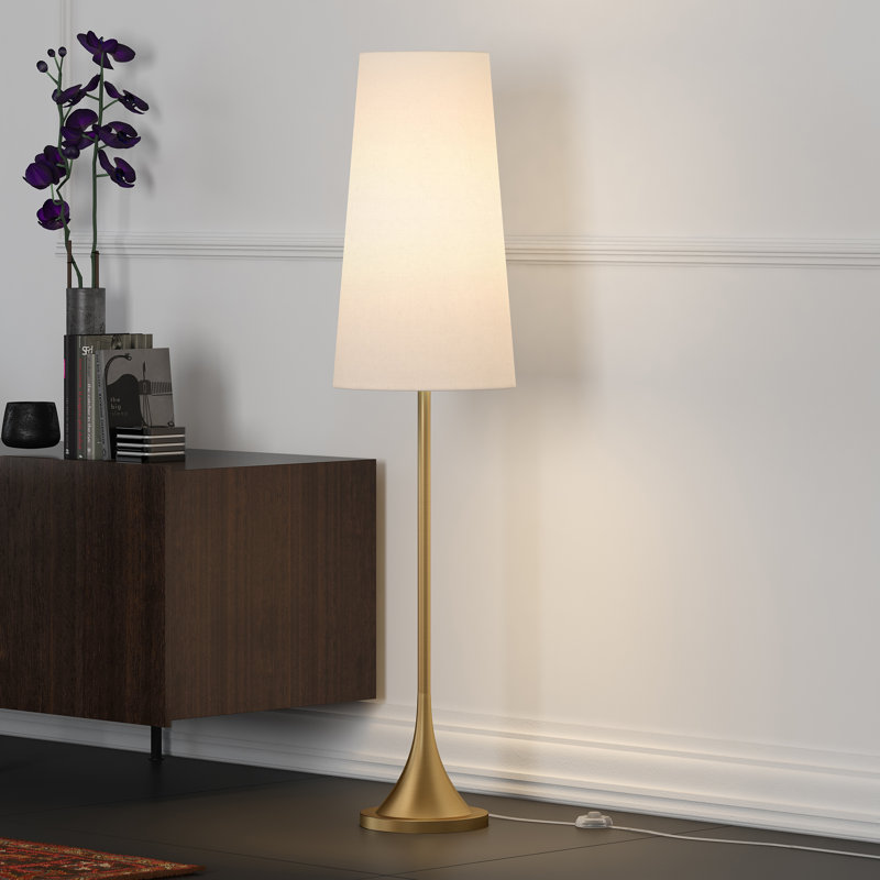 Lampe sur pied 60 po Yana, Laiton