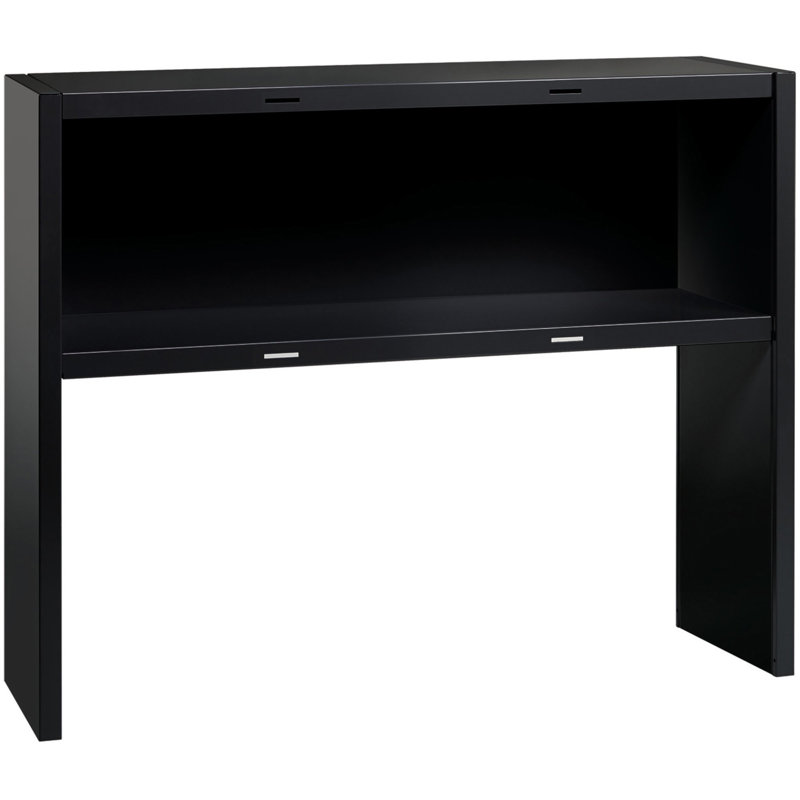 Black Steel Modular Stack-On Desk Hutch