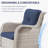 Ensemble de conversation pour patio en osier 2 personnes avec chaises et table-2092233271