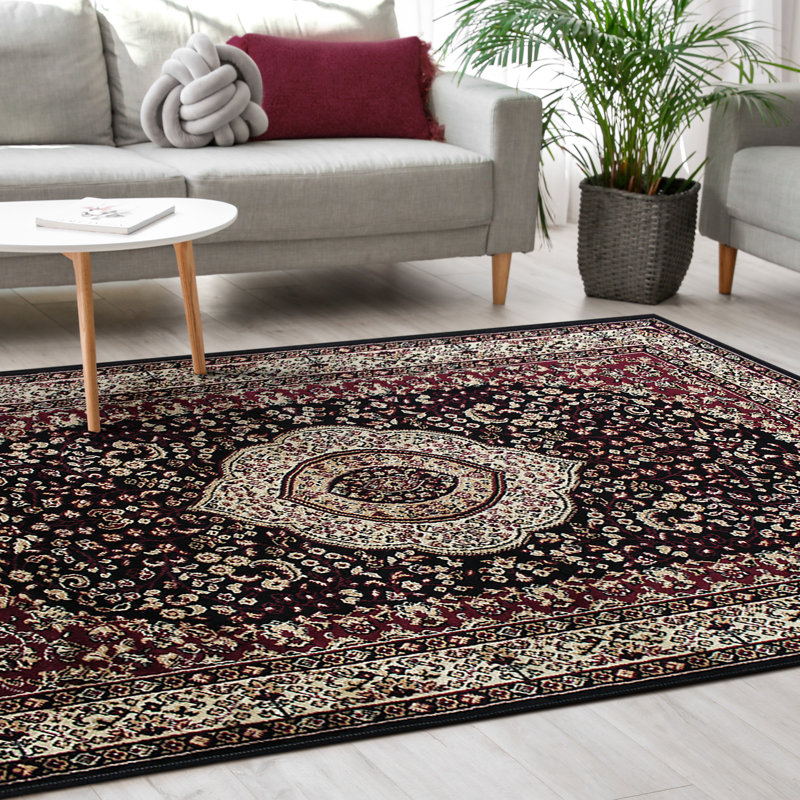 Tapis oriental noir Amadi, Rectangle 3 pi 3 po x 4 pi 6 po
