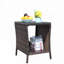 Table basse d'extérieur avec verre trempé transparent-895304909