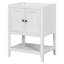 Base de meuble-lavabo 24 po seulement, structure en bois massif, armoire de rangement avec portes et tablette ouverte