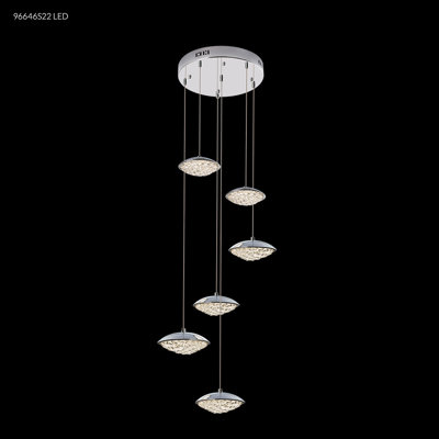 Luminaire en cristal contemporain à DEL 6 lumières Galaxy