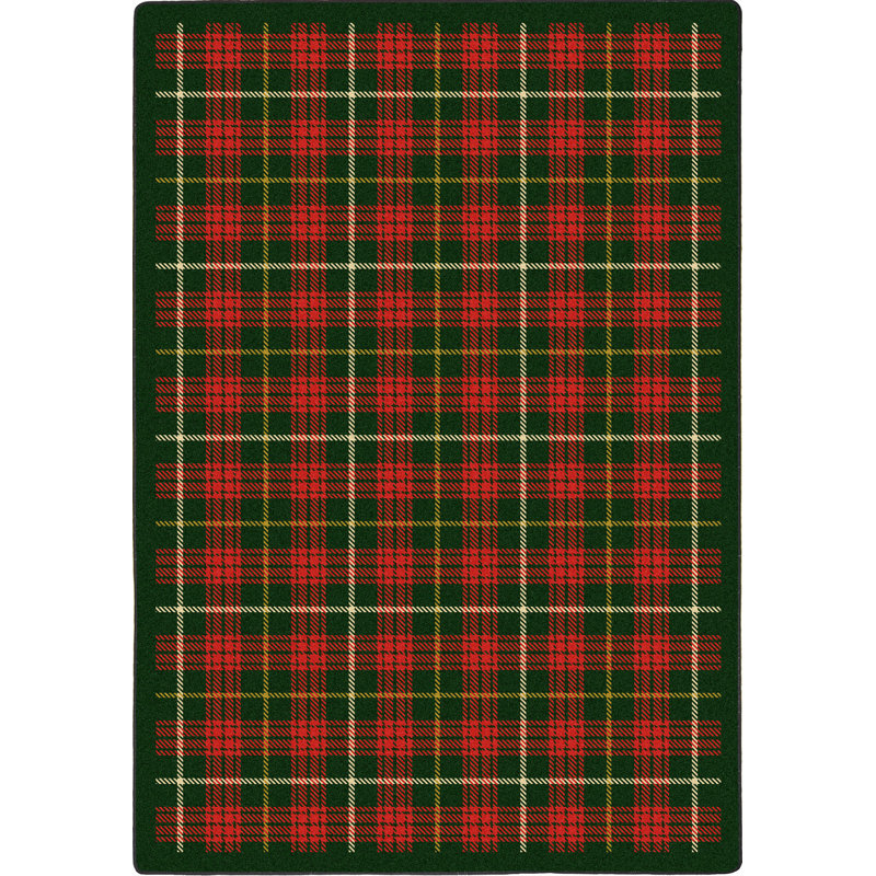 Tapis couleur tartan Whimsy Kaleidoscope, Rectangle 5 pi 4 po x 7 pi 8 po