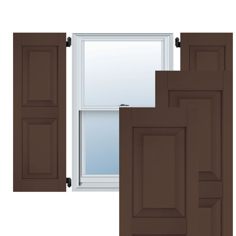 Sapele Mahogany Raised Panel Shutters (Per Pair)