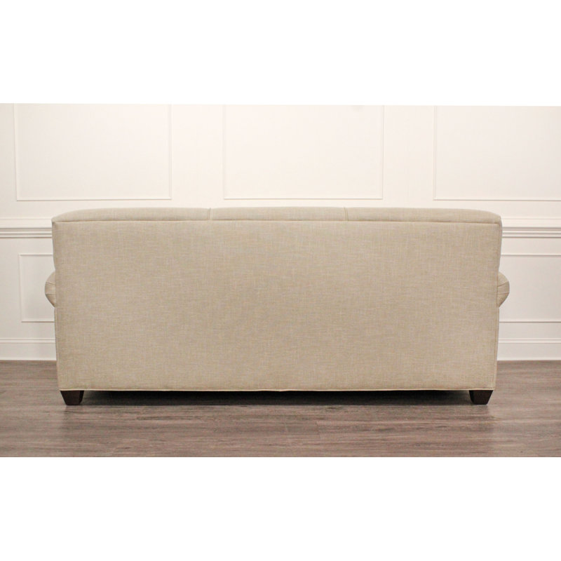 Finn 83" Rolled Arm Sofa Bed with Reversible Cushions, Hybrid, Archetype Hemp, Empire Mahogany
