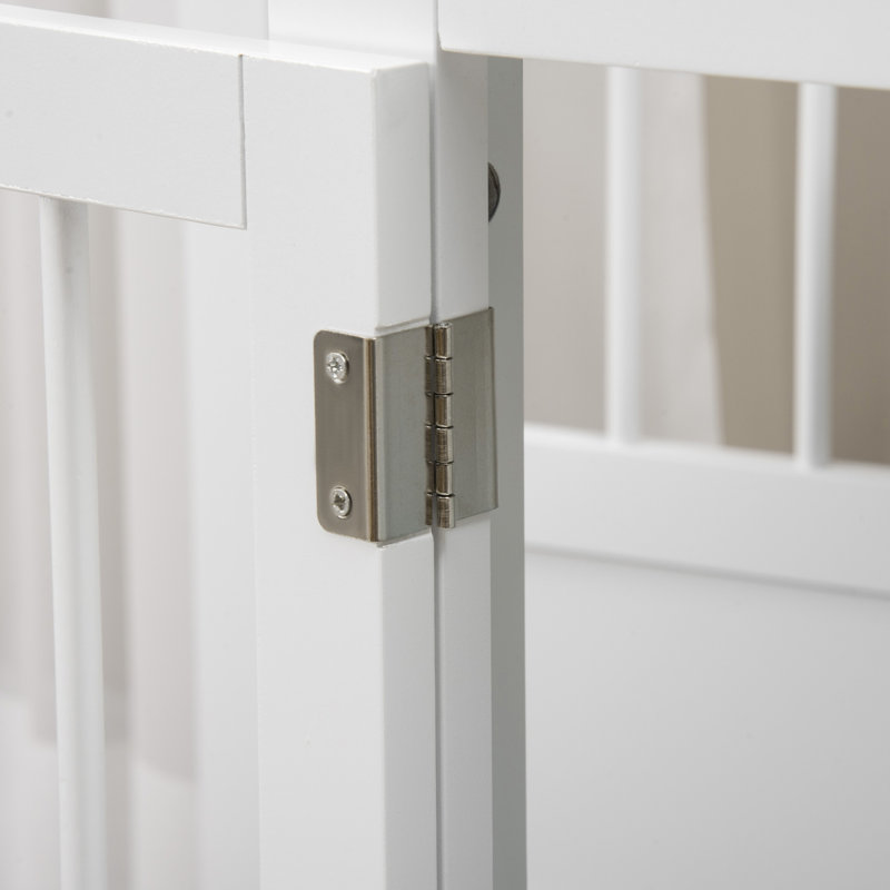 Cage pour chien comme table de bout, blanc. Pour les petits chiens, comprend une zone spacieuse, des portes triples, une pièce de couplage magnétique, des tubes en acier avec une grande surface de table, une pièce verrouillable,