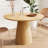 Finnerty Circular Dining Table with Wooden Base-110480662-111786370