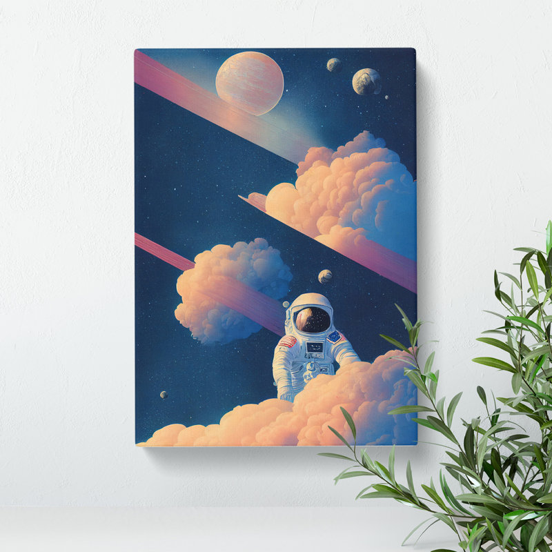 Astronaut In The Clouds, 76cm H x 50cm W x 3cm D