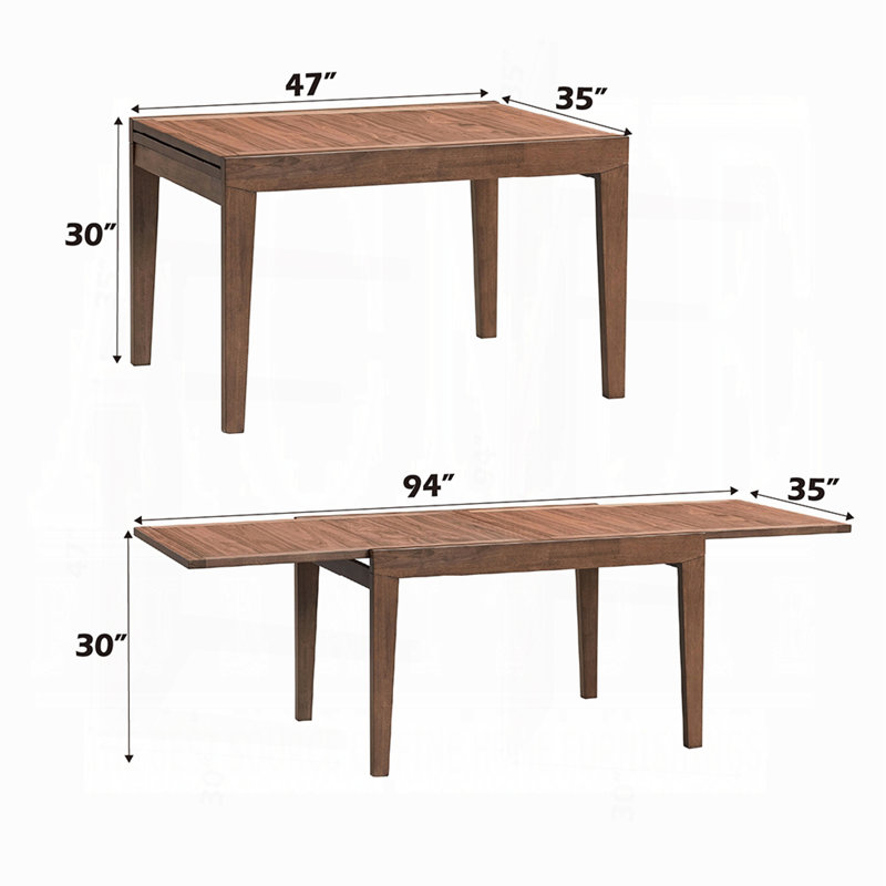 Ensemble de salle à manger extensible avec table et chaises, 7 pièces : table, 6 chaises, Gris clair
