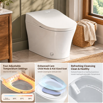 Derzers 0.92 GPF Round Comfort Height Chair Height Toilet