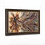 Abstrait, texture de bois brûlé, tourbillons bruns et gris, art mural sur toile-133553836