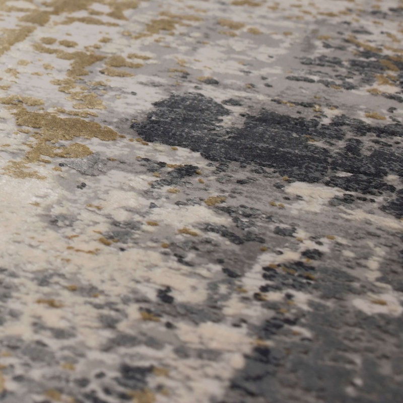 Marseille Grey Abstract Elegance Wool-Blend 2' x 3' Rug