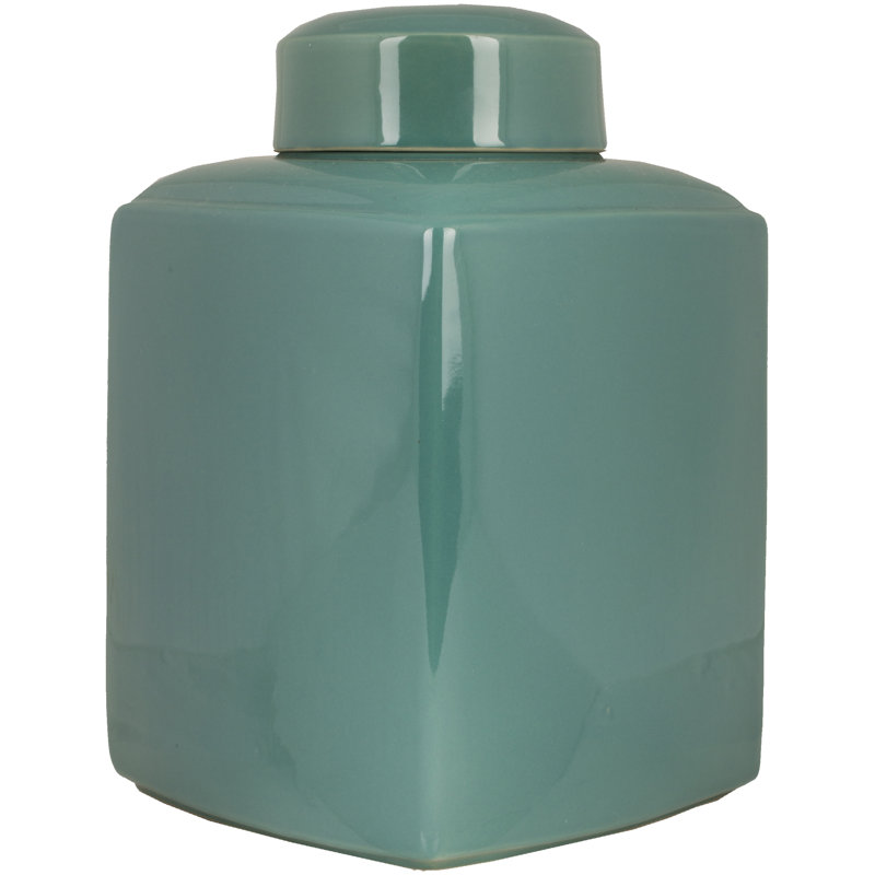 Cherly Ceramic / Porcelain Jar, 16" H x 9.5" W x 9.5" D, Eggplant