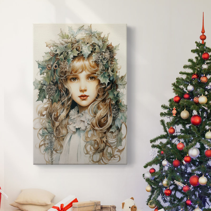 Art des Fêtes de Noël - Toile tendue avec châssis DCL XXXVII, H 12 po x l 8 po