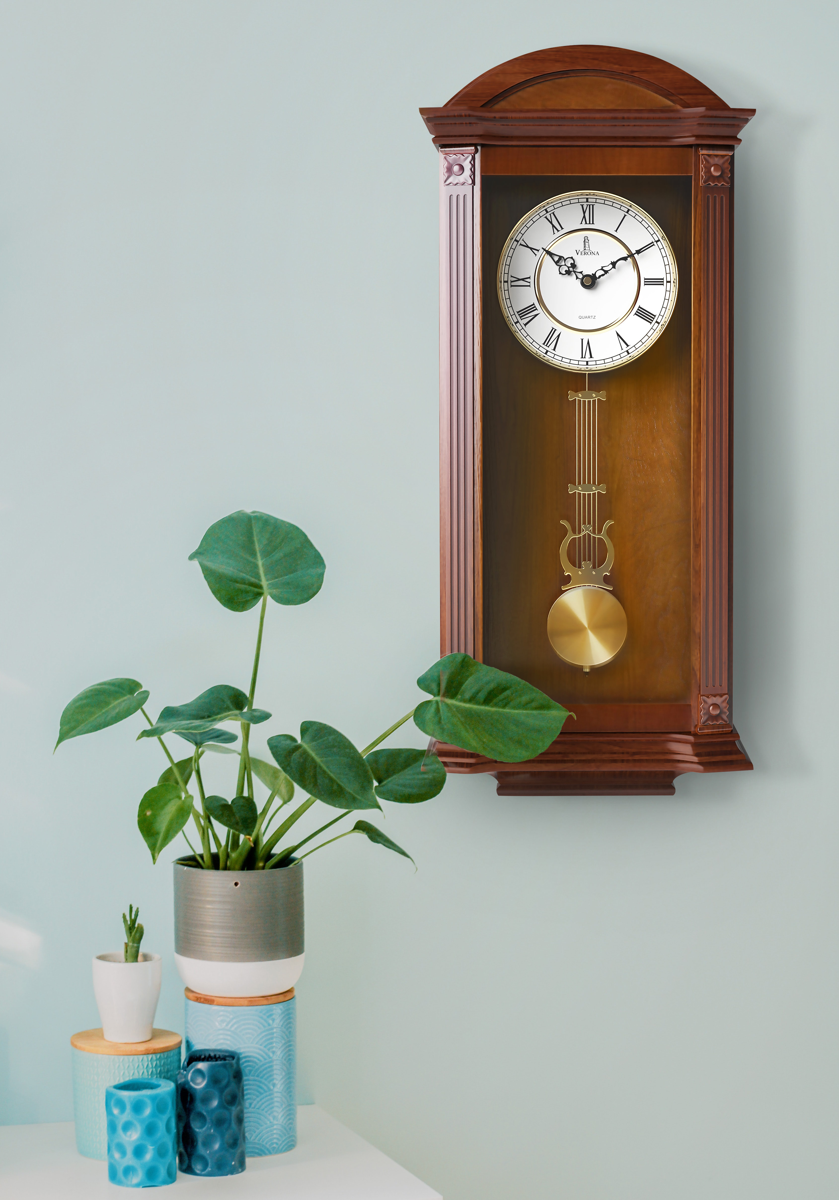 Canora Grey Wood Wall Clock Wayfair