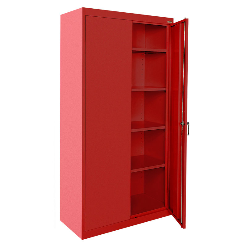 Classic Series 36'' Wide 5 - Shelf Storage Cabinet, Red