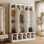 Armoire de rangement d'entrée de style ferme U-Can avec porte-chaussures et casiers d'exposition