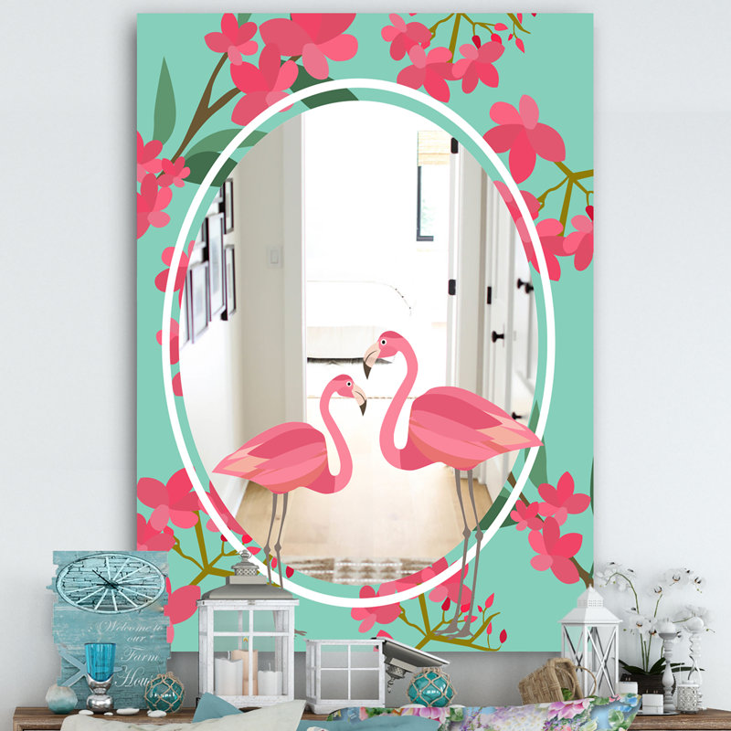 Glass Flat Wall Mirror, 39.4" H x 29.5" W