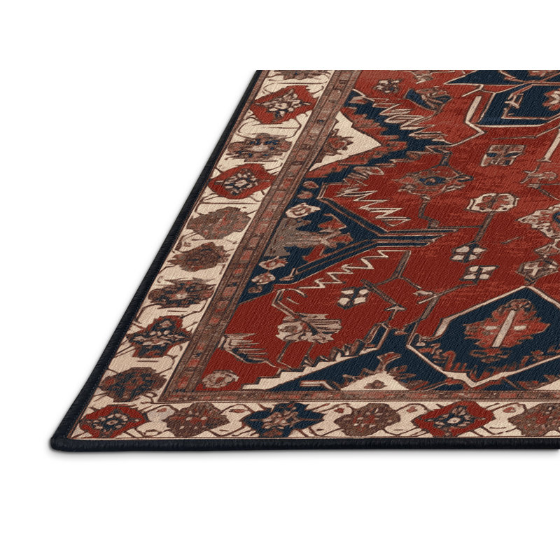 Tapis brun lavable à la machine, Carré 7 pi