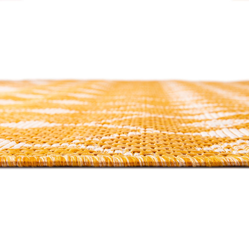 Tapis intérieur / extérieur jaune Artressia, Rectangle 9 pi x 12 pi