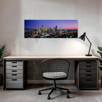 Night, Dallas, Texas, Usa Abstract Contemporary Architecture Urban Wall Art
