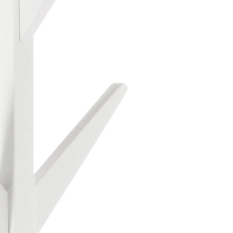 Jahiem Freestanding 8 - Hook Coat Rack, White