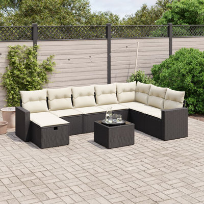 Ensemble de canapés de jardin modulaires en rotin poly