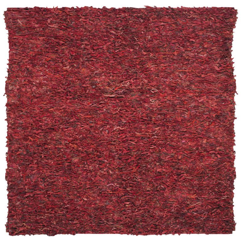 Tapis en cuir tissé à la main Schaefer, Carré 8 pi