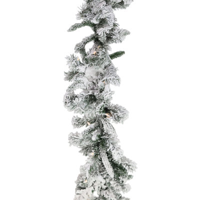 108'' in. Lighted Faux Pine Garland