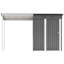 Remise et abri 2 en 1 5 x 3 pi en acier galvanisé résistant aux intempéries, avec rangement ouvert avec pergola ouverte pour la conservation du patio, de la cour et des outils