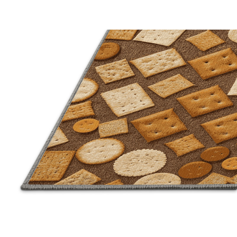  Tapis lavable Crackers Desserts, Rectangulaire 2 pi x 3 pi