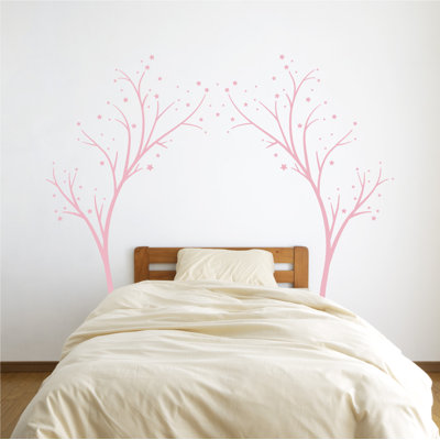 Décalcomanie murale arbres étoiles