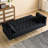 71 - Inch Foldable Double Bed, American Retro Style, Black Velvet Upholstery, Small , 2 Seating Capacity Velvet, Living Rooms, Adjustable Postures, Seats