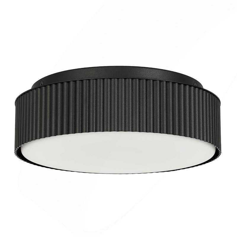 Plafonnier encastré à DEL 9 po noir, Noir, H 3 po x l 9 po x P 9 po