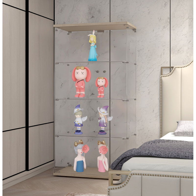 Dalchand 64.5'' H x 31.7'' W Wood Tower Display Cae, Natural