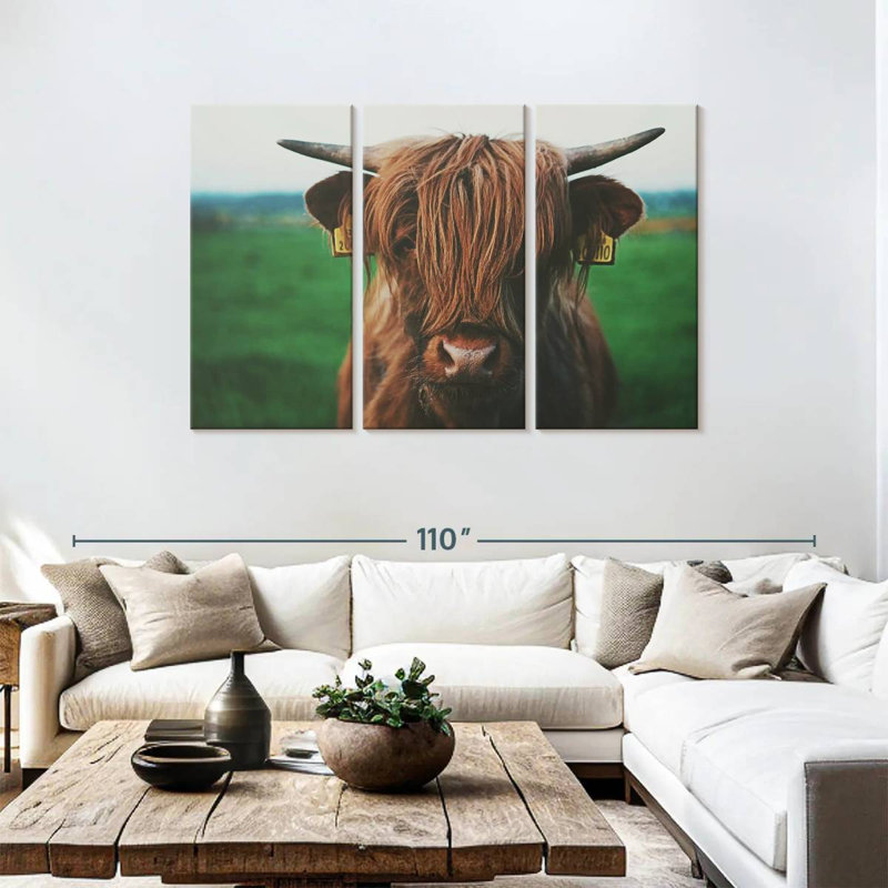Highland Cow Close Up, 48" H x 74" W