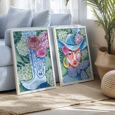 Blooming Boots, Set of 2 Prints