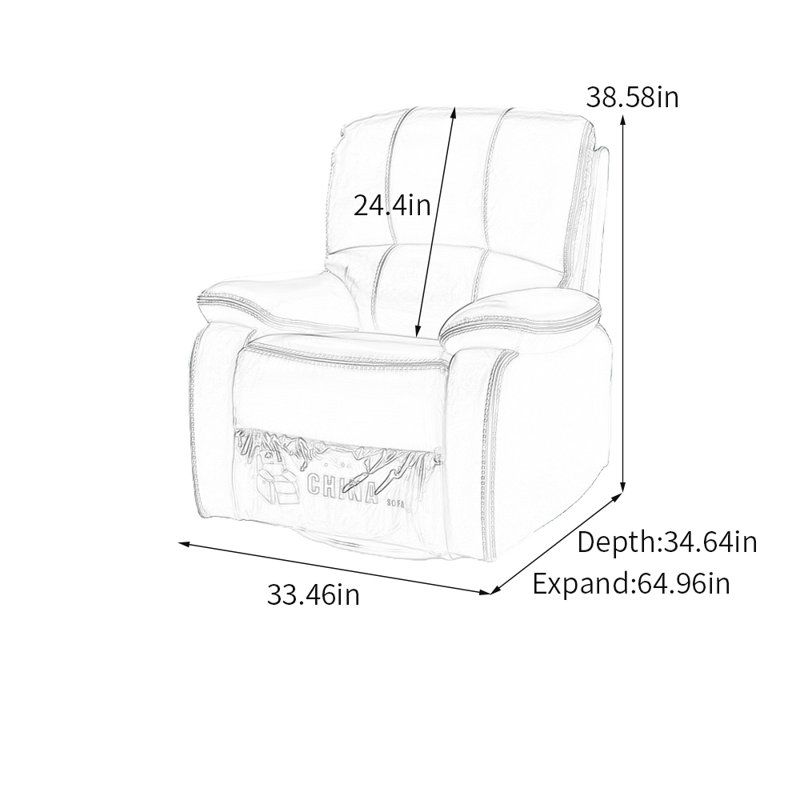 Fauteuil inclinable ergonomique Luxury, Orange